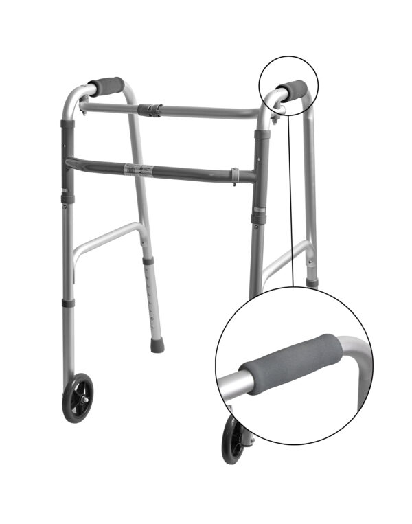 Andador Con Dos Ruedas De Aluminio - Imagen 3